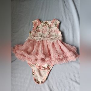 Nicole Miller bubble tulle one piece dress bodysuit